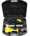 Cordless 12V Grease Gun With 7000 PSI Max Ergonomic Lightweight Grip One Battery Included Chrome Barrel Protection in case
