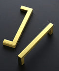 30 Pack 5 Inch Stainless Steel Cabinet Handles Square Cabinet Pulls Brushed Brass Hardware For Kitchen Cabinets