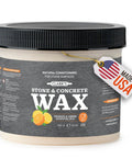Natural Stone Wax Sealant Pro Grade For Soapstone, Slate And Concrete Countertops With Carnauba And Beeswax, 32 Ounce Jar