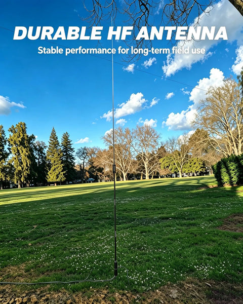 Multiband HF Antenna for Ham Radio 7 to 50 MHz Eight Band Vertical Antenna With Low SWR Under 1.1 Across All Bands Easy Outdoor Setup
