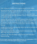Instructions for using Silicone Treadmill Lubricant 4oz With Dual Applicators for treadmill maintenance.