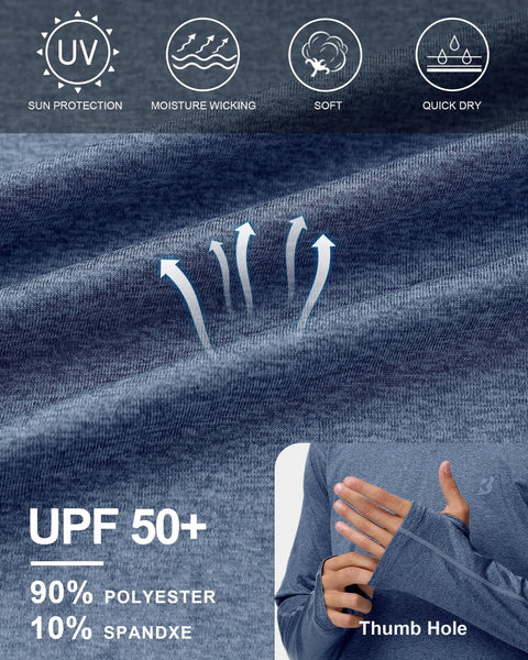 Lightweight UPF 50 Plus Long Sleeve Fishing Shirt for Men With Hooded Sun Shield, fabric and features, close-up