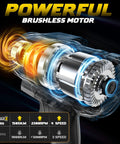 Diagram of powerful brushless motor on Bare Tool One Half Inch Cordless Impact Wrench, 1110 Ft-Lbs, highlighting performance.