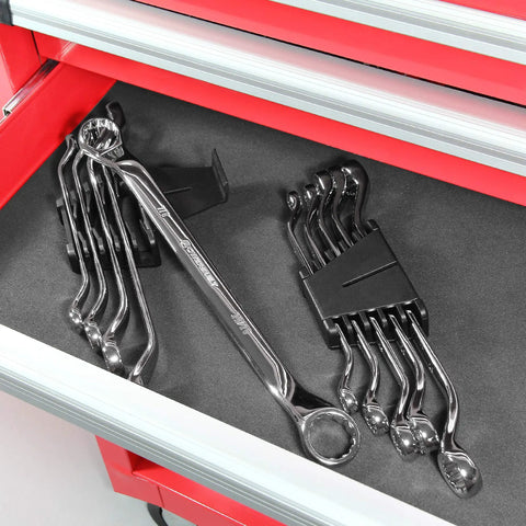 5 Piece Metric Offset Box End Wrench Set With 45 Degree Offset For Tight Spots, Z Drive Broaching Prevents Round Off in tool drawer