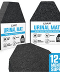 12 Pack Urinal Mats For Men Restrooms No Fuss Odor Control Ultra Absorbent Microfiber Mats displayed in packaging