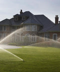 Adjustable Six Inch Pop Up Rotor Sprinkler Head For Lawns And Yards, 50 To 360 Degree Arc, water lawn outside large house