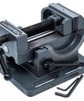 Heavy Duty Angle Drill Press Vise Three Inch Edition with powder coated finish for precision work and 0 to 90 degree tilt.