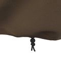 Close-up of secure strap on Outdoor Patio Coffee Table Cover All Weather Protection Waterproof And UV Resistant Beige Tan 48x28 inches