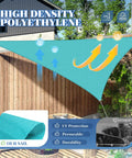 Right Triangle Sun Shade Sail 8x8x11 Foot HDPE Patio Canopy For Outdoor Pergola Coverage Blocks Ninety Five Percent UV Rays