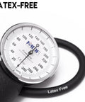 Calibra Aneroid Premium Sphygmomanometer For Pro Clinics And Home Use With Prograde Build Easy Read White Dial Black Adult Cuff Durable Carrying Case Latex Free Lifetime Calibration Portable Blood Pressure Monitor, latex-free cuff