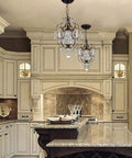 Chandelier Modern Mini Shabby Chic Cozy 1 Light Bronze Farmhouse Crystal Pendant Ceiling Fixture in elegant kitchen.