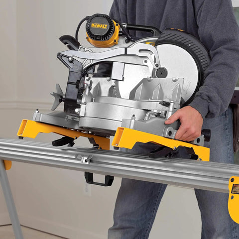 Miter Saw Mounting Brackets With Non Marring Feet And Easy Release Clamps For Fast Tool Attachment Compatible With DW723 DWX723 DWX724 And DWX725 Stands Tough Polymer Feet For Stable Flat Surface Use