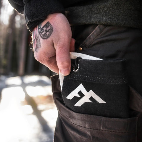 Water Filtration Bag For Bushcraft And Military Use, Second Edition With Taped Seams shown in outdoor environment
