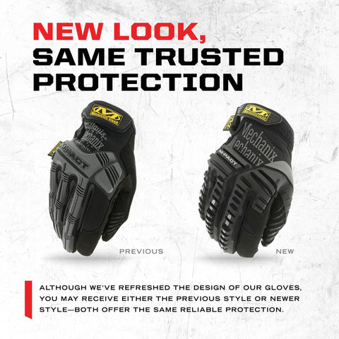 MPact Impact Resistant Work Gloves With D3O Palm Padding, Touchscreen Ready, Breathable And Machine Washable, Tough As Nails Heavy Duty Safety Gloves For Men, Black, Large