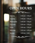 Customizable Business Hours Sign For Your Biz Storefront And Office Weatherproof Vinyl Decal Door Sign For Indoor Outdoor Use