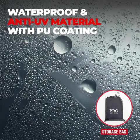 Transparent PVC Bicycle Cover 0.15mm Thick With Reflective Loops, image of waterproof material texture and storage bag.