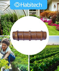Half Inch Drip Irrigation Coupling Fittings 12 Pack Barbed Connectors for Repairing and Extending Drip Lines in garden settings