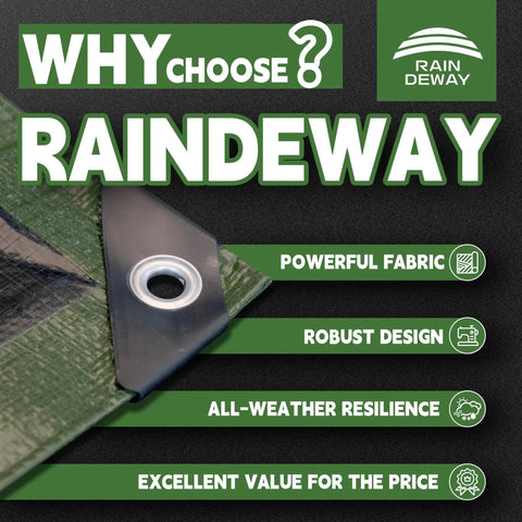 Close-up of Tough As Nails Heavy Duty 8x10 Foot Waterproof Tarp 9 Mil Thick Finished Size Poly Tarp Cover with metal grommet.