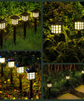 16 Pack Solar Pathway Lights Outdoor Waterproof Garden Walkway Lighting for Yard and Landscape Auto On at Dusk Energy Saving