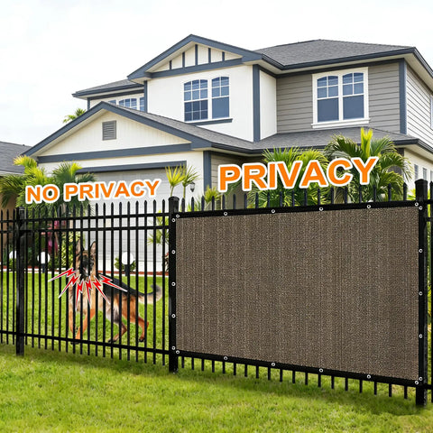 Mocha 90 Percent Outdoor Sun Shade For Patio 6 X 8 Ft Pergola Canopy With Grommets Breathable HDPE Shade Cloth Privacy Screen