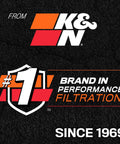 K&N performance filtration branding graphic, since 1969, highlighting number one brand status