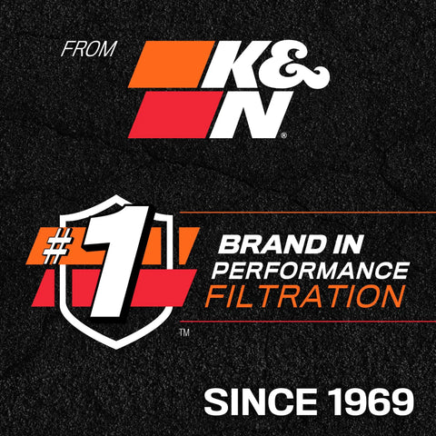 K&N logo, #1 brand in performance filtration since 1969, Long Life 18,000 Mile Engine Air Filter Replacement For Toyota Lexus Mitsubishi Vehicles