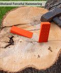 Heavy Duty Tree Felling Wedges 4 Pack With Tough As Nails Spike Bases Guaranteed No Pinch Split High Impact Abs Plastic on log.