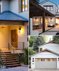 Bad Boy 13 Inch Dusk To Dawn Sensor Outdoor Wall Lights Large Wall Sconce 2 Pack on home porch and garage side.