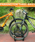 Durable Bike Floor Stand For Garage Parking And Storage, Fits 22-28 Inch Wheels, Stable Floor Rack for two mountain bikes