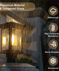 Outdoor Post Light Built To Last Weatherproof Lantern With Oil Rubbed Bronze Finish Tempered Seeded Glass Durable Aluminum Build