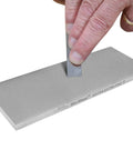 Dia Sharp Diamond Knife Sharpener For Home Chefs Extra Extra Fine Diamond Sharpening Stone being used on tool