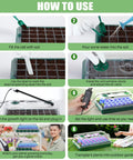 Instructions for using 4 Pack Seed Starter Tray With Grow Light, 80 Cell Indoor Greenhouse Seed Starting Kit With Humidity Dome
