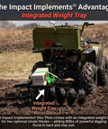 ATV with Disc Plow Harrow With Weight Tray For ATV UTV And Garden Tractors For Heavy Duty Soil Prep Weed Control And Crop Residue