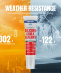 Clear Silicone Caulk Sealant For Kitchen And Bathroom, Waterproof And Crack Proof, Indoor Outdoor Use, 150 Ml Tube, weatherproof