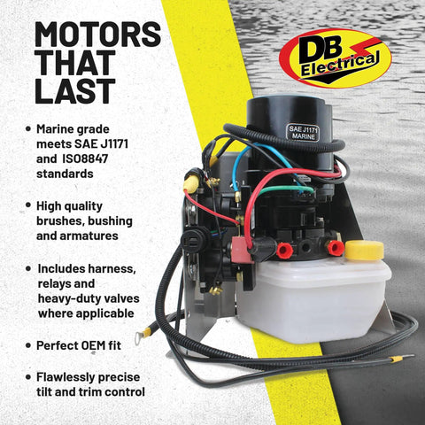 Tilt And Trim Motor Replacement For Mercury Mercruiser Stainless Steel Frame 14336A15 14336A20 12V Aftermarket Unit