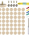 50 Set Car Roof Headliner Repair Kit With 202 Pcs Auto Roof Snap Rivets Retainers And Installation Tool Beige Fabric Clamps