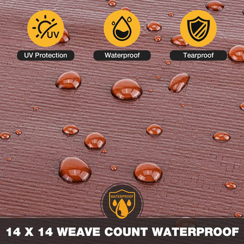 Heavy Duty 16 Mil 10x20 Foot Waterproof Poly Tarp With Brass Grommets And Reinforced Edges Built Tough UV Resistant