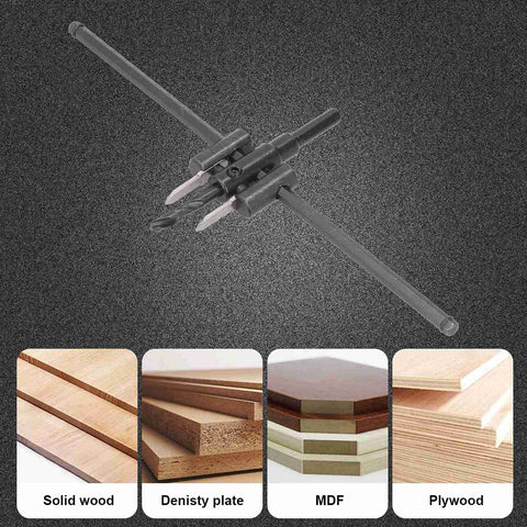 Premium Heavy Duty Circle Hole Cutter Saw Kit With Adjustable Carbon Steel Wood Drill Bit Tool For Precise 30 To 300Mm Round Cuts In DIY Lumber And Furniture Making Projects That Get You Done Fast. Adjustable carbon steel circle hole cutter for wood, MDF, plywood and solid wood