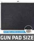 Gun Cleaning Pad 16x20 Inch, Premium Absorbent Cleaning Mat With Waterproof Backing, Rugged Surface Protector, Made In USA, Charcoal