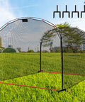 Portable Baseball And Softball Batting Cage Net With Frame For Backyard Practice, 13 ft x 10 ft x 8 ft, outdoor setup