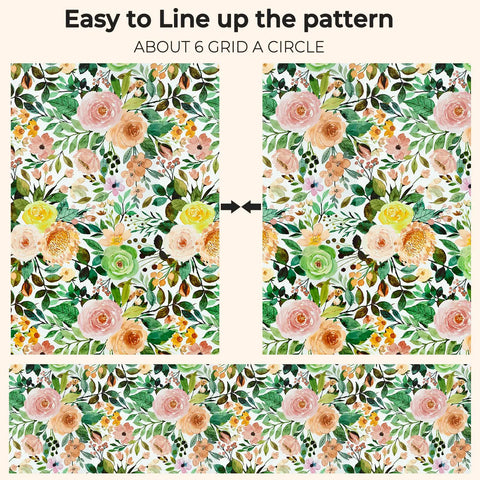 Peel And Stick Floral Boho Textured Wallpaper For Bedroom And Bathroom Waterproof Removable Renter Friendly Pink Watercolor Modern Look With A Chic Vibe For Kitchen Cabinets 17.5 By 118 Inches showing seamless pattern alignment