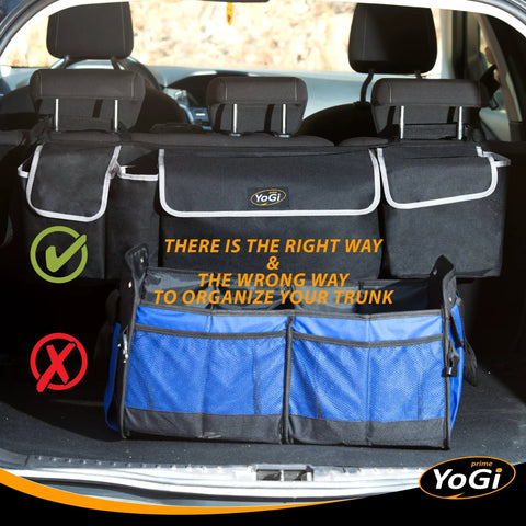 Durable Hanging Trunk Organizer for SUV With Four Pockets Waterproof Backseat Storage Solution Easy Install And Versatile Car Cargo Organizer