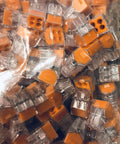 4 Pin Push Wire Connectors For Junction Boxes Bulk Pack 500 Count Quick Easy Install For Solid And Stranded Copper Conductors