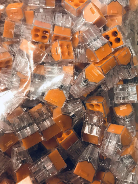 4 Pin Push Wire Connectors For Junction Boxes Bulk Pack 500 Count Quick Easy Install For Solid And Stranded Copper Conductors