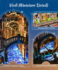 Lit Venice Night Starlit Book Nook Kit With LED 3D Wood Puzzle And Infinity Mirror showcasing detailed Venetian vistas