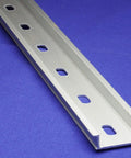 5 Pack 35mm Wide Slotted Aluminum DIN Rail Mounting Bar 1 Meter Beefy Heavy Duty Build With 6.2x15 mm Slots On 50 mm Centers And Corner Supports