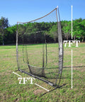 7x7 Baseball Practice Net With Steel Frame For Batting Hitting And Pitching Portable Softball Net For Training Carrying Bag Easy Setup Big Mouth Catch Area To Save Time Chasing Balls