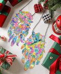 Twin Pack Hummingbird Dream Catcher Diamond Painting Kit For Adults With colorful diamond art suncatchers on a table