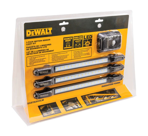 Motion Activated LED Magnetic Shelving Light Kit For Garages And Workshops, 3 Lights At 500 Lumens Each in packaging