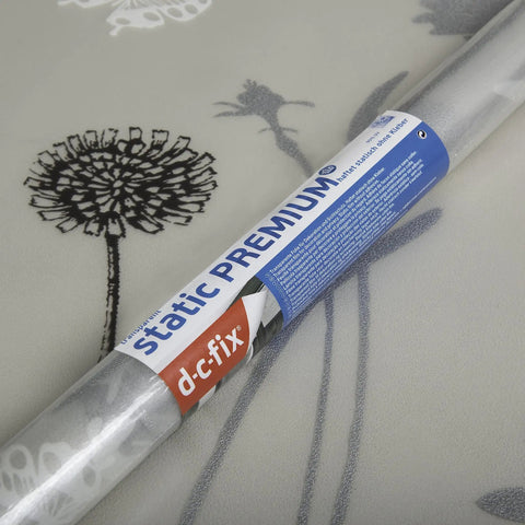 Premium Privacy Window Film Blossom Static Cling Roll 17x59 Inches with dandelion design, reusable and adhesive-free